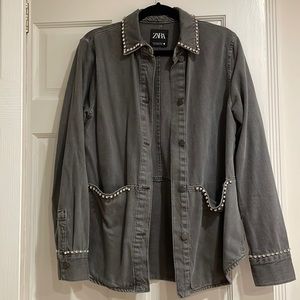 Zara denim sequin jacket